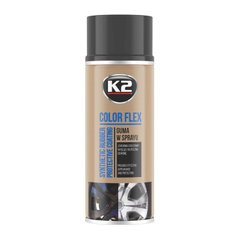 Жидкая резина спрей Черный Матовый K2 COLOR FLEX BLACK MATT 400 ML