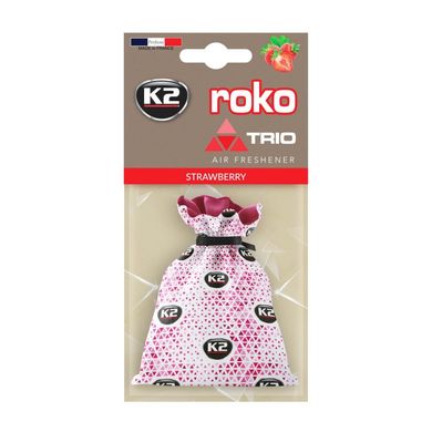 Освежитель воздуха для автомобиля K2 ROKO TRIO STRAWBERRY 25g