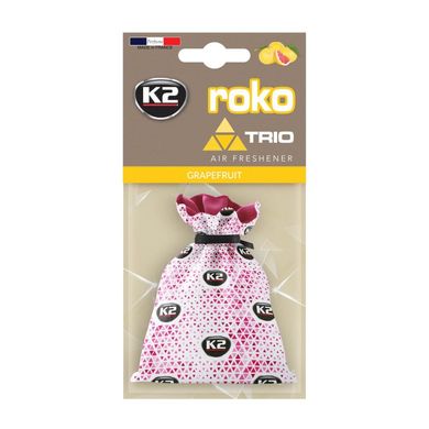 Освежитель воздуха для автомобиля K2 ROKO TRIO GRAPEFRUIT 25 G