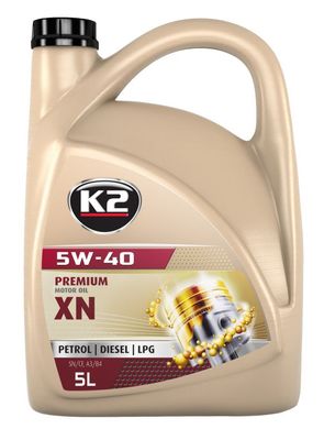 Моторное масло K2 синтетическое 5W40 TD 5L SN/CF XN