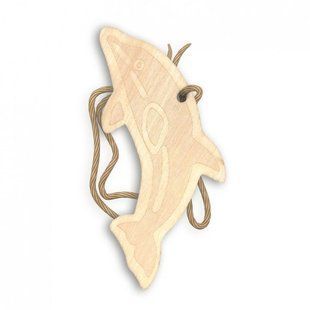 Percha De Los Ambientadores De Aire De Madera, Delfines De Lim&oacute;n K2 WOODY DOLPHIN LEMON