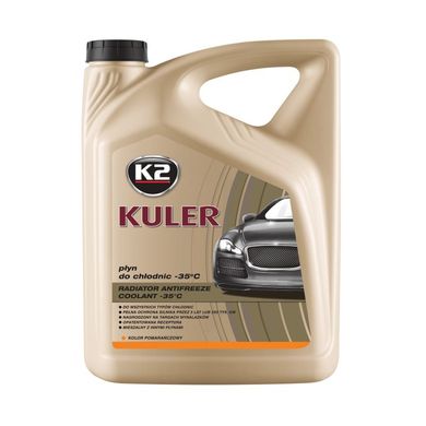 Охлаждающая Жидкость Для Систем Охлаждения Двигателей Автомобиля K2 KULER -35°C ORANGE 5 L