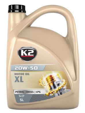 Минеральное моторное масло K2 TEXAR 20W-50 XL 5L