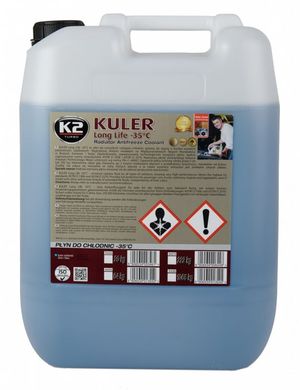 Охлаждающая Жидкость Для Систем Охлаждения Двигателей Автомобиля K2 KULER -35°C BLUE 20 KG