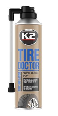 PUMPS FAST AND EFFICIENTLY SEALS K2 TIRE DOKTOR 400 ML