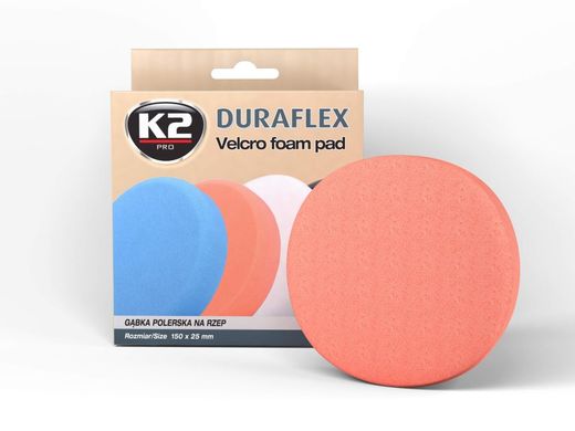 Medium Abrasive Foam Pad, Orange K2 DURAFLEX MEDIUM ABRASIVE FOAM PAD ORANGE