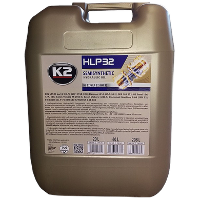 Полусинтетическое гидравлическое масло K2 HL/HLP/HM 32 20L