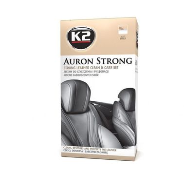 A Set For Cleaning And Caring For Heavily Soiled Leather K2 AURON STRONG